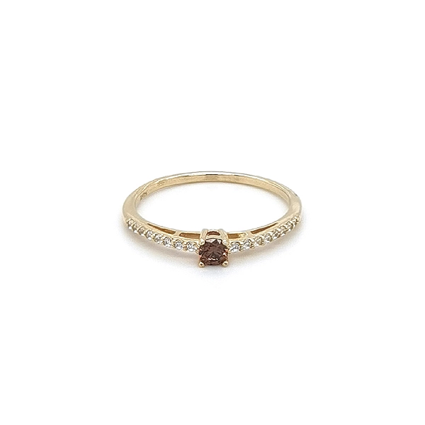 Goldring mit Záhněda und Zirkony