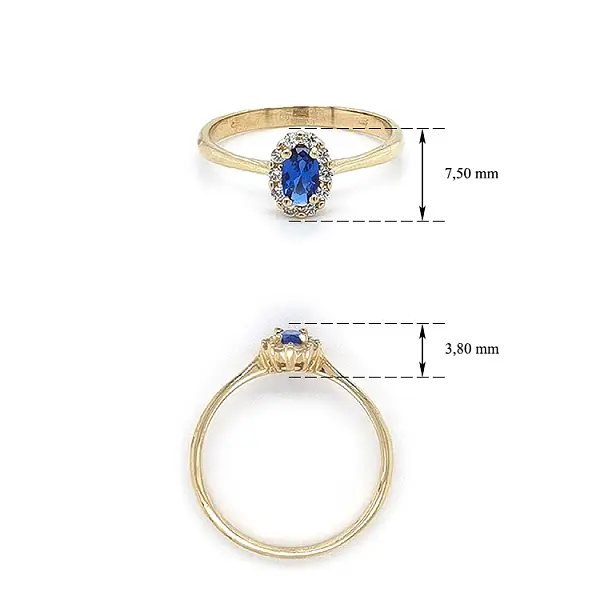 Goldener Ring mit Mordé-Stein