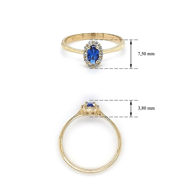 Goldener Ring mit Mordé-Stein