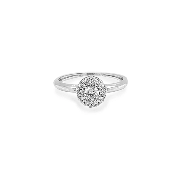 Goldring mit Zirkonen
