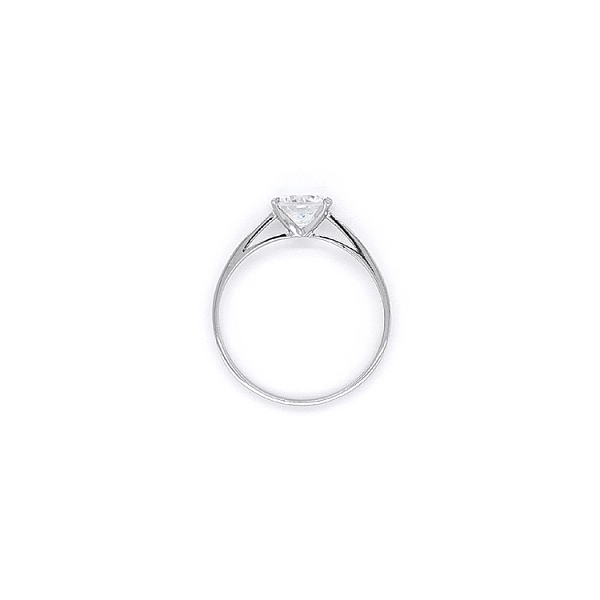 Verlobungsring mit Zirkon aus Weißgold