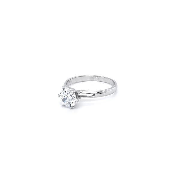 Verlobungsring mit Zirkon aus Weißgold