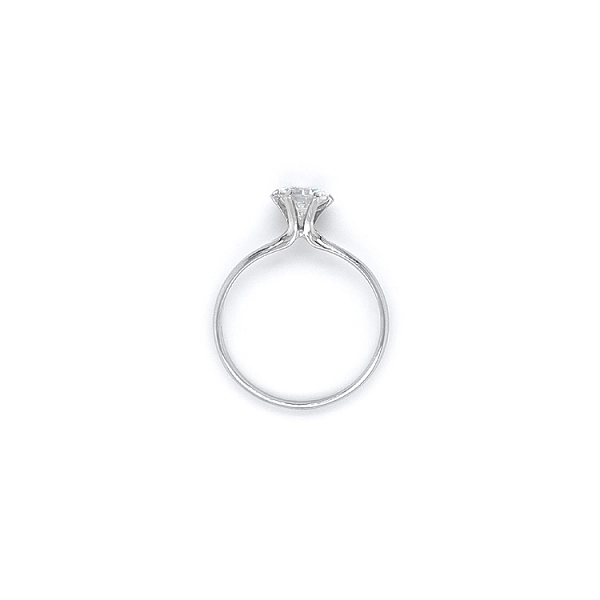 Verlobungsring mit Zirkon aus Weißgold