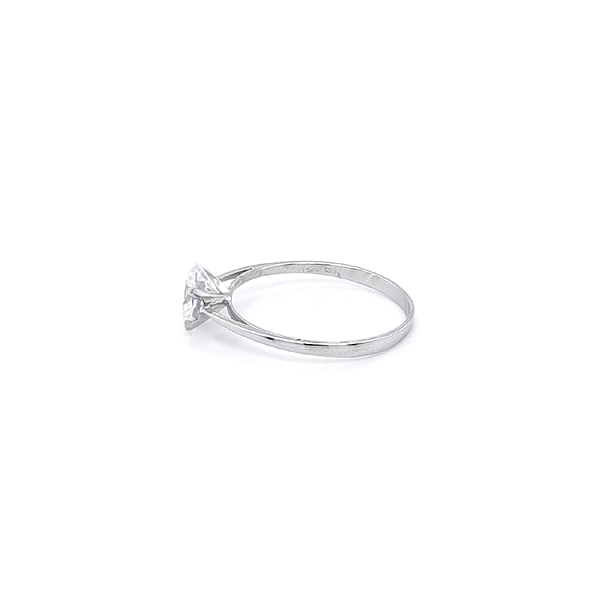 Verlobungsring mit Zirkon aus Weißgold