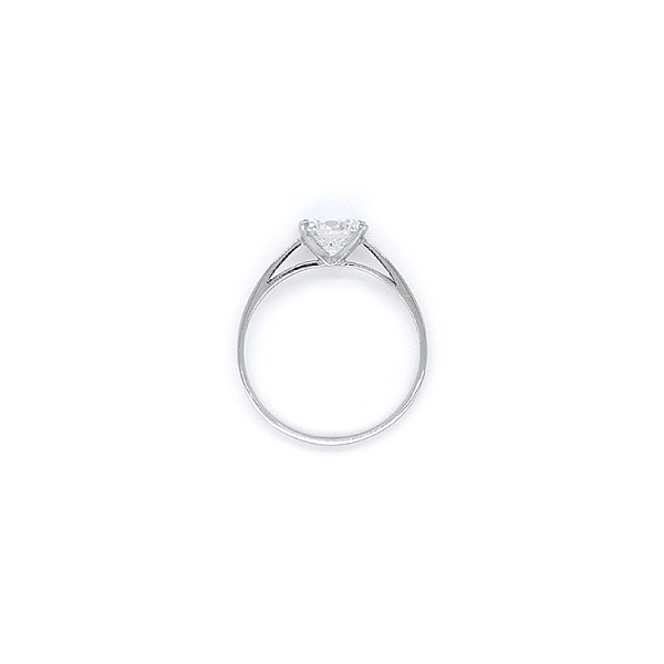 Verlobungsring mit Zirkon aus Weißgold