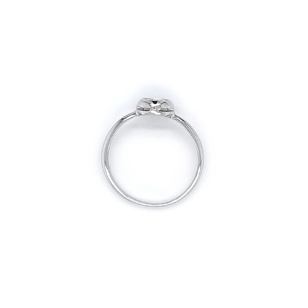 Verlobungsring mit Zirkon aus Weißgold