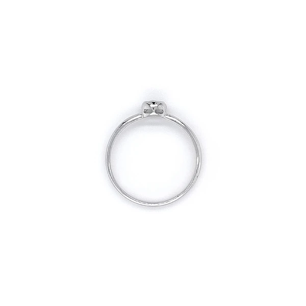Verlobungsring mit Zirkon aus Weißgold