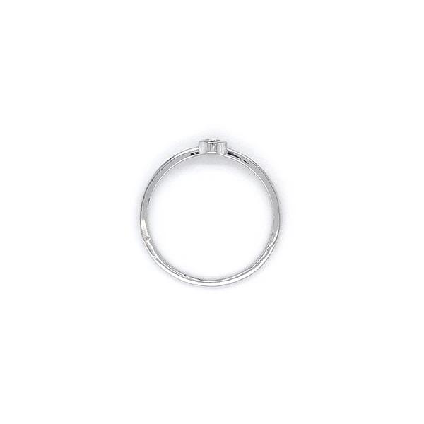 Verlobungsring mit Zirkon aus Weißgold