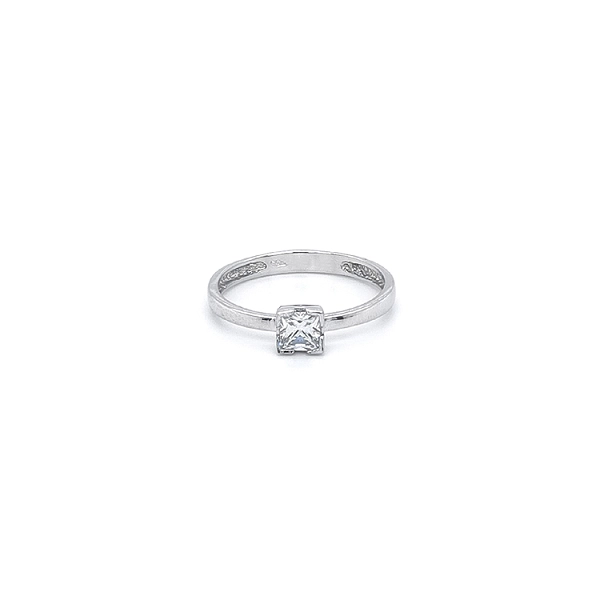 Verlobungsring mit Zirkon aus Weißgold