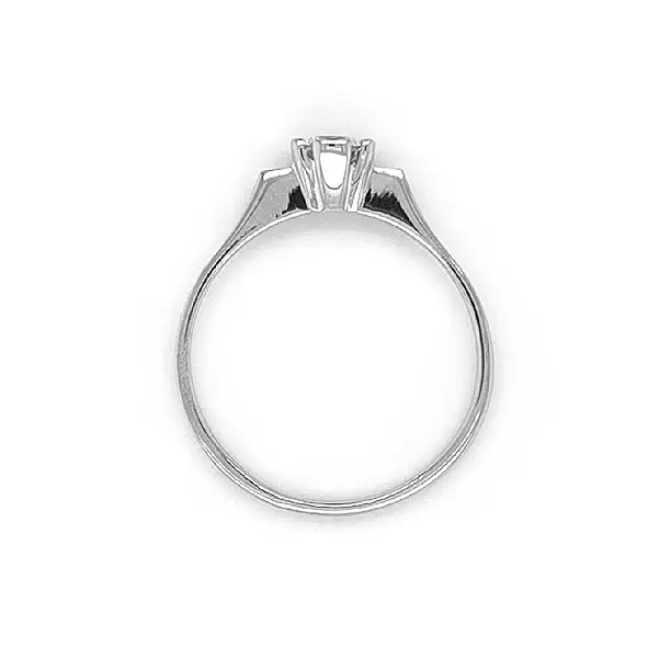 Verlobungsring mit Zirkon aus Weißgold