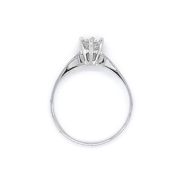 Verlobungsring mit Zirkon aus Weißgold