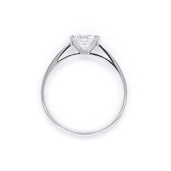 Verlobungsring mit Zirkon aus Weißgold