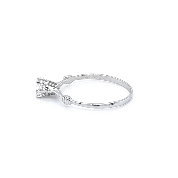 Verlobungsring mit Zirkon aus Weißgold