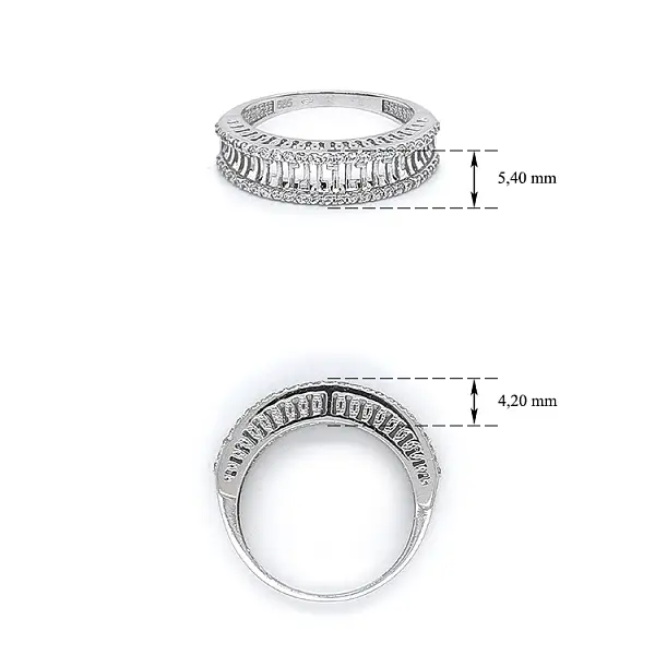 Ring mit Zirkonen aus Weißgold