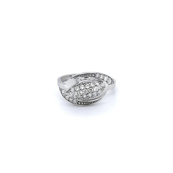 Ring mit Zirkonen aus Weißgold