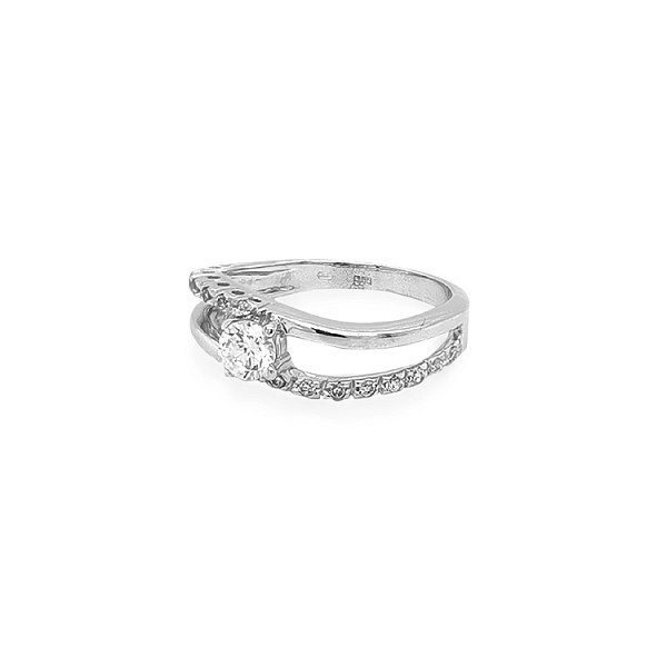 Goldring mit Zirkonen