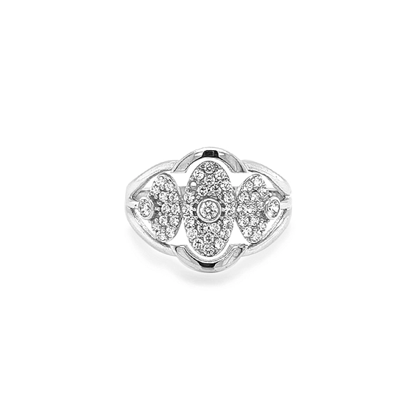 Goldring mit Zirkonen