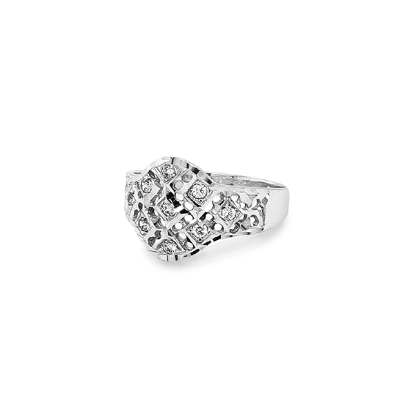Goldring mit Zirkonen