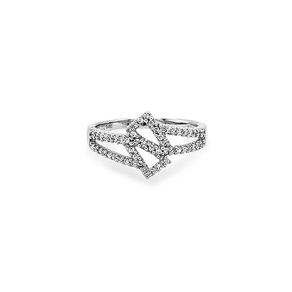 Goldring mit Zirkonen