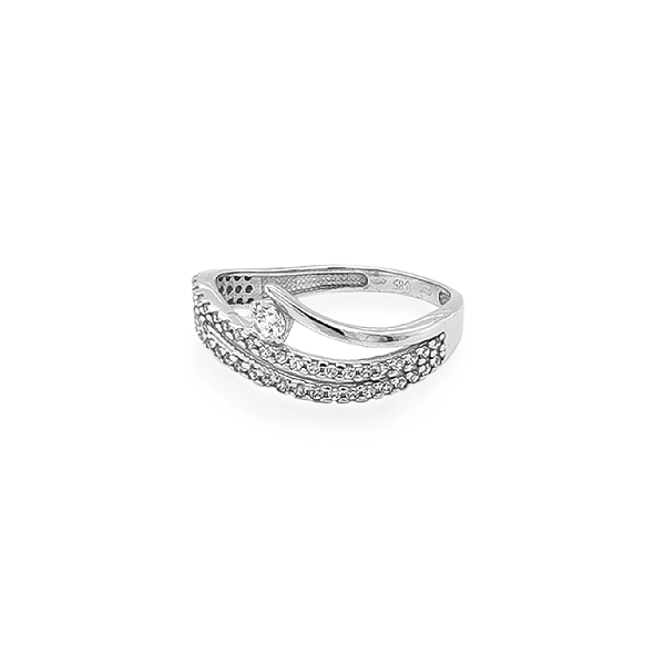 Goldring mit Zirkonen