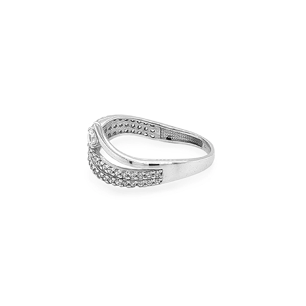 Goldring mit Zirkonen