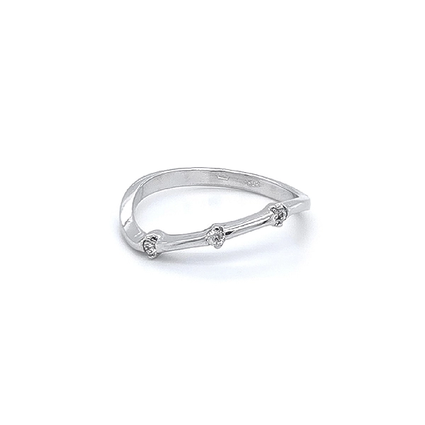 Ring mit Zirkonen aus Weißgold