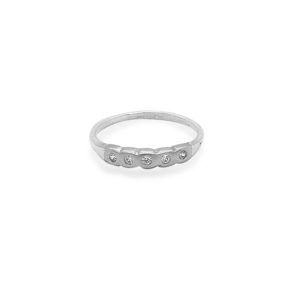Goldring mit Zirkonen