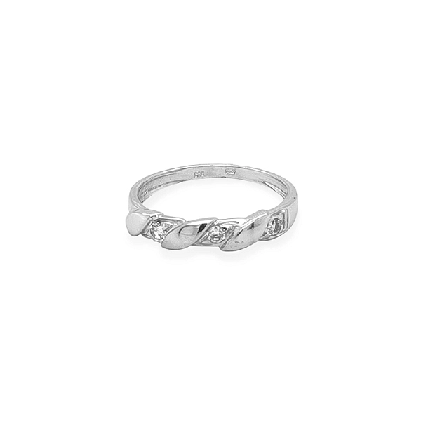 Goldring mit Zirkonen