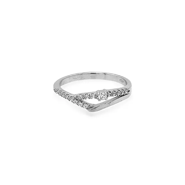 Goldring mit Zirkonen