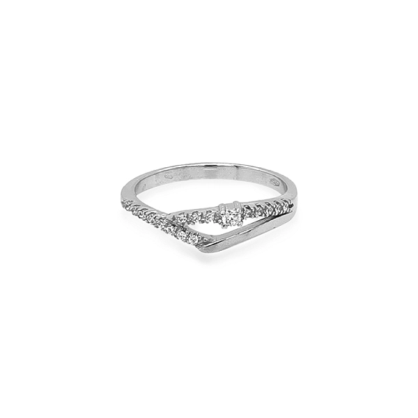 Goldring mit Zirkonen