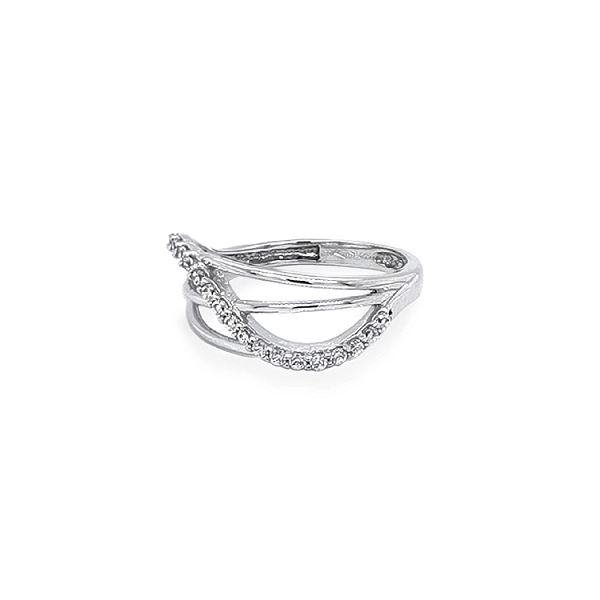 Goldring mit Zirkonen