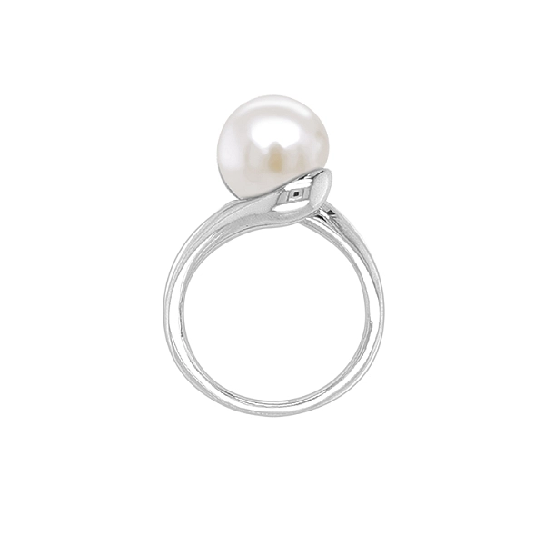 Goldring mit Perle und Zirkonen