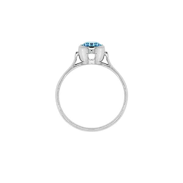 Goldring mit blauem Stein