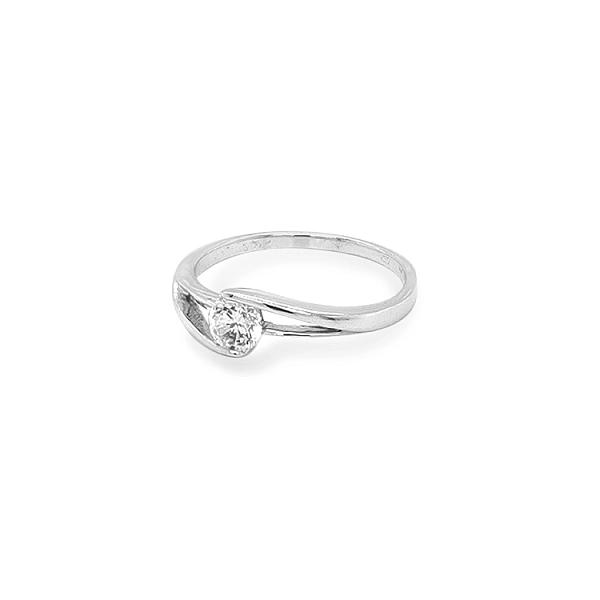 Gold Verlobungsring mit Zirkon