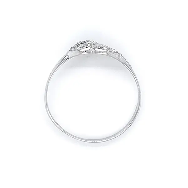 Ring mit Zirkonen aus Weißgold