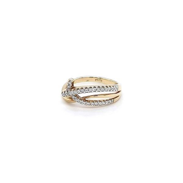 Goldring mit Zirkonen