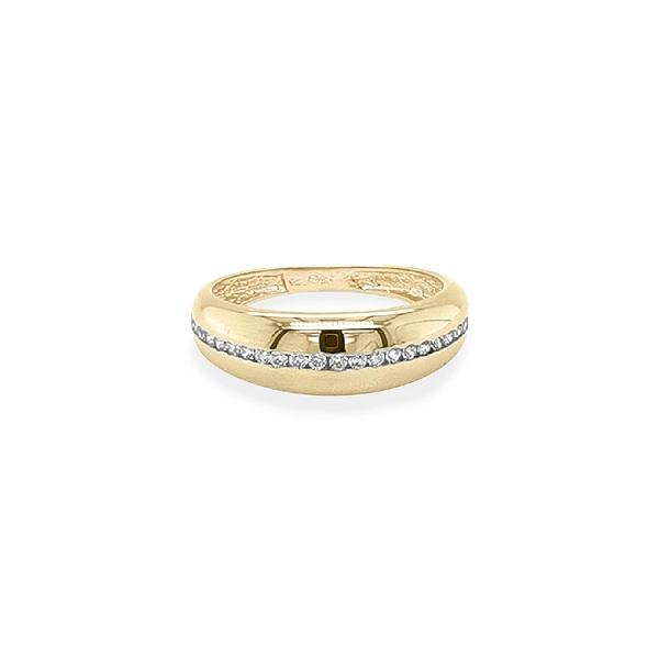 Goldring mit Zirkonen