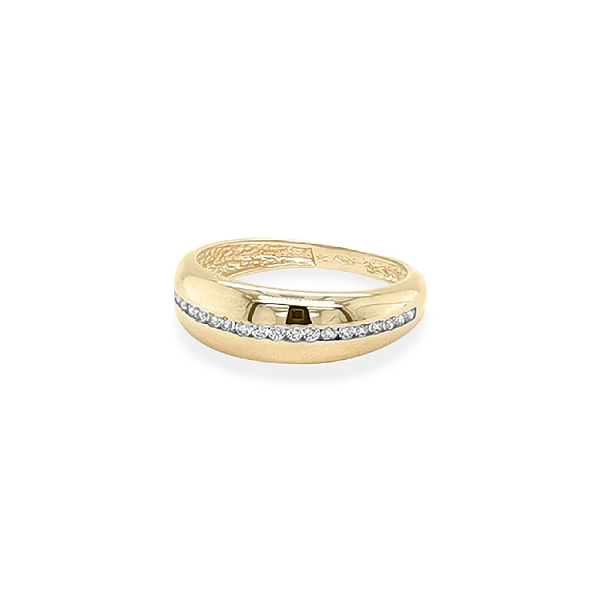 Goldring mit Zirkonen