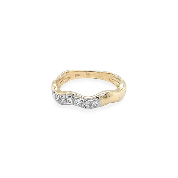 Goldring mit Zirkonen