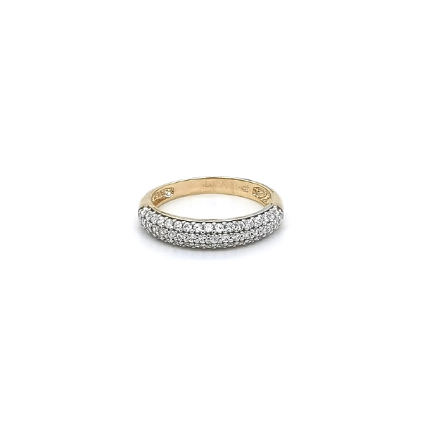 Goldring mit Zirkonen