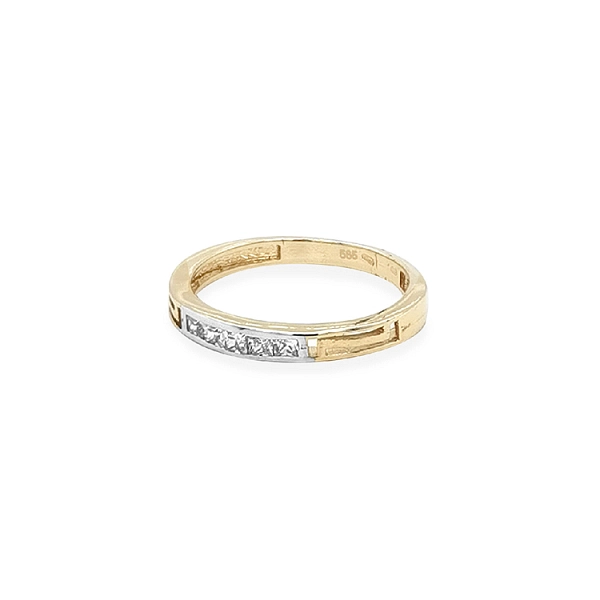 Goldring mit Zirkonen