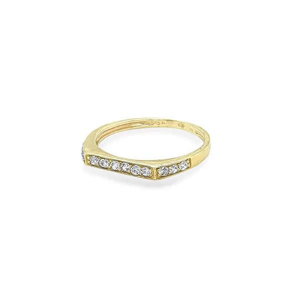 Goldring mit Zirkonen