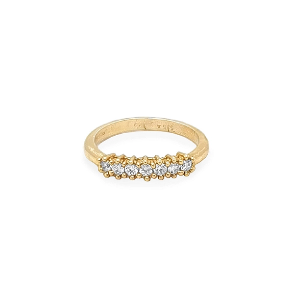 Goldring mit Zirkonen