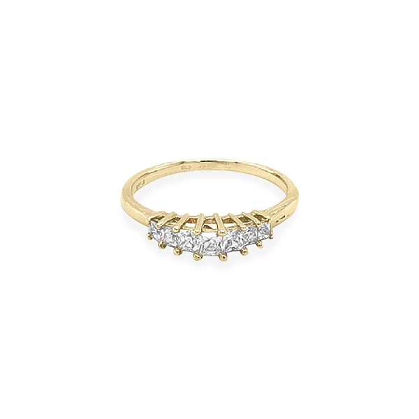 Goldring mit Zirkonen