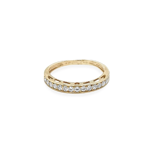 Goldring mit Zirkonen