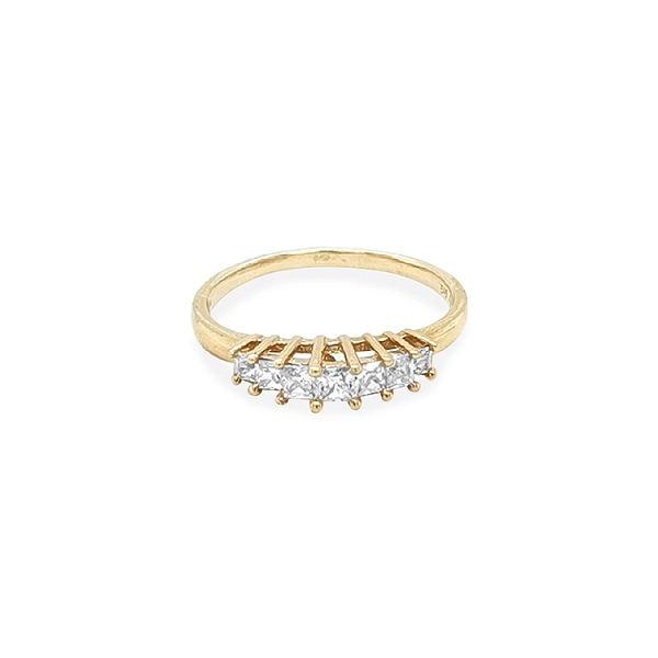 Goldring mit Zirkonen