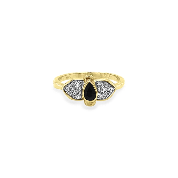 Goldring mit farbigen Zirkonen