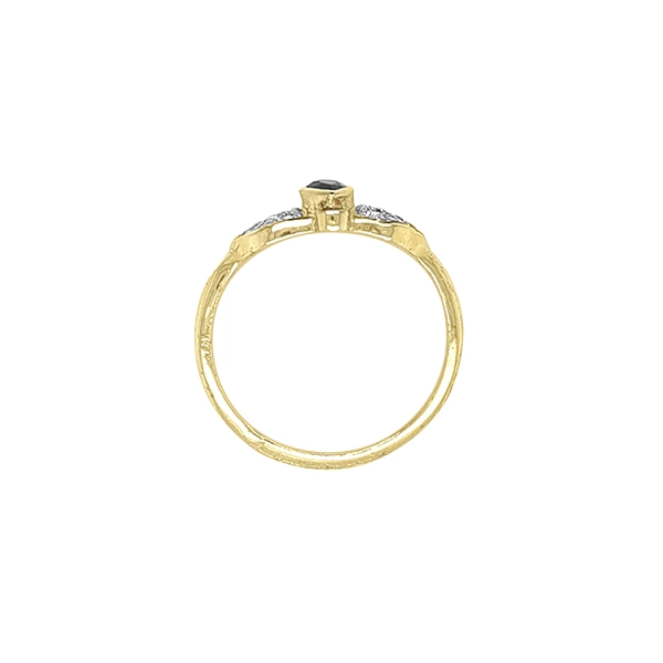 Goldring mit farbigen Zirkonen
