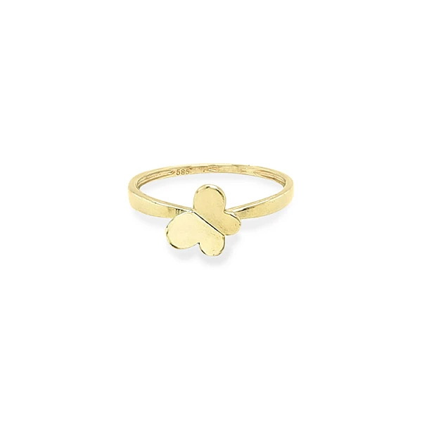 Goldener Ring in Form eines Schmetterlings