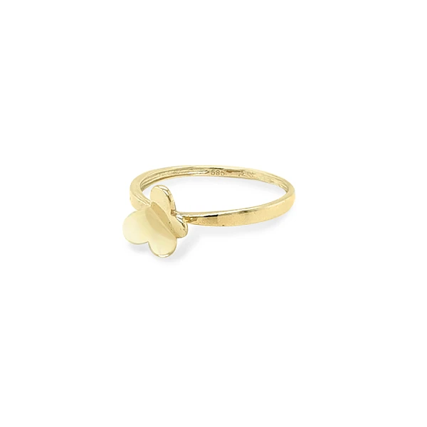 Goldener Ring in Form eines Schmetterlings